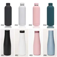 Ll wasserflasche vakuum yoga fitness flaschen einfache reine farbe steben edelstahl isolierte tumblätterbecher mit deckel thermische isolierung geschenkbecher