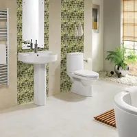 Wall Stickers 10pcs Golden Water Ripple Geometric Epoxy Mosaic Wallpaper Kitchen Oil-Proof Bathroom Waterproof Decal