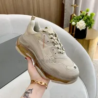 Men Women Paris Clear Sole Triple-S Casual Shoes Sneakers Dad Shoe Pjhgu Triple Sneakers Chaussures Lace Up Tennis Outdoor Travel Exercise Workout