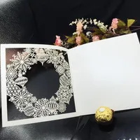 Greeting Cards 10Pcs/set Luxurious Wedding Invitation Card Elegant Set For Opening Ceremoney
