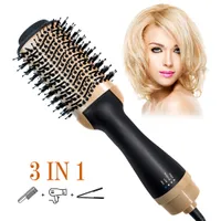 1000W One Step Hair Dryer Hot Air Brush Hair Straightener Curler Comb Electric 3 IN 1 Blow Dryer Brush Hair Hairdressing Tools
