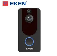 Eken v7 hd 1080p wifi умный дверной звонок видео камеры визуальный домофон ночного видения IP беспроводная дверь безопасности