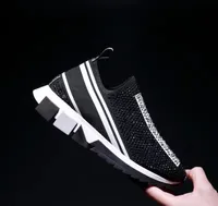 2022 Moda Mais Novo Designer Unisex Womens Mens Sneakers Diamante Casual Malha Sapato Mulheres Stretch Knit Socks Sapatos Botas 35-46