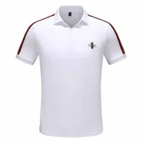 2021SS Italy Brand Designer Polo Camicia T-shirt di lusso Snake Bee Embroidery floreale Mens Polos High Street Fashion Stripe Stampa T-shirt POLO