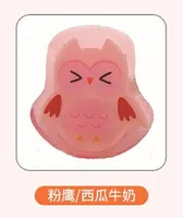 sapone fatto a mano in olio essenziale cartone carino cute pelle souvenir souvenir idratante pulizia viso corpo regalo per bambini gufo rosa