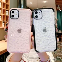 Fashion Designer iPhone 11 Phone Cases Clear Diamond Pattern Stampato per iPhone SE 12 Pro Max XS Mini XR 7 / 8plus Fast Ship