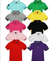 Мальчики Девушка Поло рубашка летние дети с коротким рукавом отворот дизайнер футболки одежда детская вышивка топы детская детская одежда