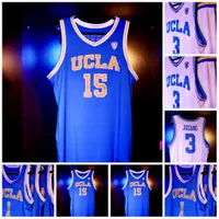 진짜 바론 데이비스 # 5 UCLA BRUINS 대학 파란색 레트로 농구 저지 남성 스티치 사용자 지정 번호 이름 유니폼 1 쥴 버나드 15 Myles Johnson 2 Cody Riley Juzang Kyman