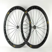 50mm Wheels 700C Twill Cosmic Tubular Clincher carbon bicycle wheelset include hubs and quick release Road Bike Wheelset