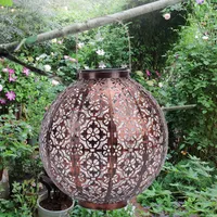 Solar Lantern Outdoor Garden Hanging Lanterny Solars Lights Outdoory Waterproof LED Table Lamp Decorative Hangings Solary Lanterns with Butterfly Handle