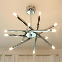 Ljuskronor modern silver ljuskrona belysning LED designer metall för vardagsrum matsal gren loft dekoration lounge ljus