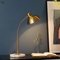 Tafellampen luxe industriële gouden glans verstelbare lamp postmoderne minimalistische marmeren bureau lichten woonkamer studeerkamer nachtkastje