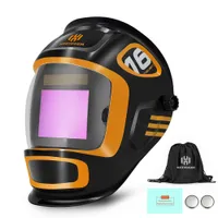 HZXVogen auto soldadura capacete escurecendo cor verdadeiro máscara de solda grande vista grande