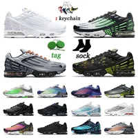 TN 3 Tuned III Plus 2 Men Running Shoes Big Size Us 12 Purple Green Radiant Red TNS Black White Mens Womens Trainers Sports Sneakers Outdoor Jogging Walking EUR 36-46