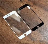 Vidrio de impresión de seda cubierto para iPhone X 8 7 6 Plus XR XS Protector de pantalla de cristal templado máximo Película anti-scratch Ningún paquete minorista 9h