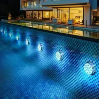 Onderwaterlichten Batterij Operated 10leds RGB LED Dompelbare Licht Nacht Lamp Tuin Zwembad Voor Bruiloft Vaas Bowl.