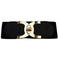女性の弾性ベルト2021ワイドゴールド金属女性のためのGPベルト新しいファッションgpリムテールル女性Accsori PU成人花76dh