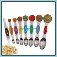 Measuring Tools Kitchen Kitchen, Dining & Bar Home Garden Magnetic Spoons 8 Piece Set Detach Double-Sided Design Fits Spice Jars Perfect For