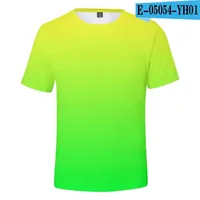 Néon t-shirt homens / mulheres verão verde camiseta menino / menina sólida cor tops arco-íris streetwear tee colorido 3d impresso crianças 210716