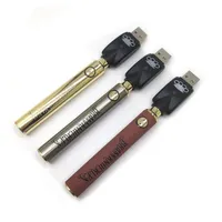 Penne a tensione a penna vape da 900mAh in ottone Knuckles con caricabatterie USB Preriscaldamento 510