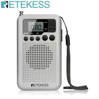 Retekess TR106 Portable FM AM Radio with LCD Display Digital Tuning Speaker Headphone Jack and Support Clock Function 210625