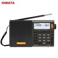 XHDATA D-808 Portable Digital Radio FM Stereo/SW/MW/LW SSB AIR RDS Multi Band Speaker with LCD Display Alarm Clock 210625