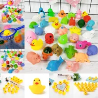 13 stks Bad Speelgoed Dieren Zwemmen Water Speelgoed Mini Kleurrijke Zachte Drijvende Rubber Duck Squeeze Sound Funny Gift voor Baby Kids ZXH 1691 Y2