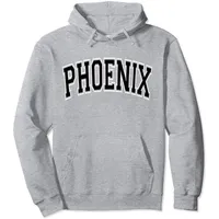 Мужские толстовки для толстовки Phoenix AZ Arizona Varsity Style Black Text Pullover Hoodie