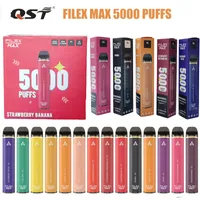 QST FileX MAX 5000 PUFF 5000 VAPE BUFF PLUS Sigaretta elettronica 12ml Capacità PodS Dispositivo 1100mAh Batteria a pagamento 13 sapori Bang XXL