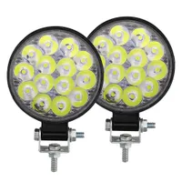 4 2 1Pcs Led Work Light 42W 3030 14SMD 4200LM Car Headlight Car Light for Truck Offroad Night Driving Lights for SUV Fog Lamps