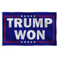 NEW3x5ft Trump Won Save America Flags , Advertising Double Stitching Custom 100D Polyester Printing Flag ZZE8190