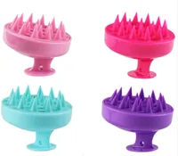13 colores moda champú cuero cabelludo masaje accesorios accesorios cómodos silicona pelo lavado peine cuerpo baño spa para adelgazar pinceles herramientas personal