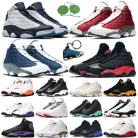 Erkekler Eğitmenler Ayakkabı 13 S Obsidiyen Kırmızı Flint Mahkemesi Mor Hiper Kraliyet Chicago Kara Kedi Bred Şanslı Yeşil Yükseklik Atmosfer Gri Kap ve Kıyafet Spor Sneakers Açık