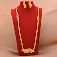 Ohrringe Halskette Dubai 24k vergoldet Designer Schmuck Sets Hochzeit Brautgeschenke Bijoux Set für Frauen