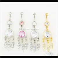 & Bell Button Rings Delivery 2021 D0541-2 ( 3 ) Body Jewelry Nice Style Navel Belly Ring 10 Pcs Mix Colors Stone Drop Factory Price Htfjr