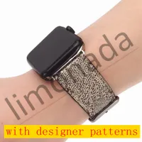 New Designer watchband Leather Strap for Apple Watch Band Series 6 5 4 3 2 40mm 44mm 38mm 42mm Bracelet for iWatch Belt L01