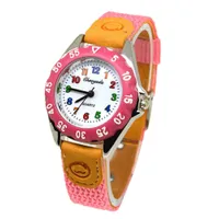 Mignon Garçon Girls Quartz Montre Enfants Enfants Tissu Sangle Student Student Horloge Montre-Bracelet Cadeaux W05