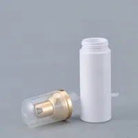 60 мл пены дозатор насос бутылки с золотой насос Топ-пластиковый косметический лосьон для хранения контейнера для хранения вспенивающихся пенопласта.
