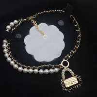 Collar colgante de moda Collares de diseñador Pearl Personalidad Diseño 9 Temperamento de estilo Calidad superior