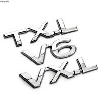 3D chrome V6 VXL TXL TX-L VX-L badge Refitting Emblem car Stickers Discharge Capacity logo for Toyota Prado Car Styling
