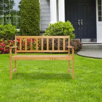 US Stock 44-inch outdoor terrace wooden Patio Benches rest bench can sit more than one person a33 a14