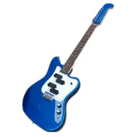カスタム12ストリングジャグメタルブルーエレクトリックギターHHピックアップベースウッドボディメープルフィンガーボードブルーヘッドフリーデリバリー