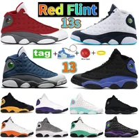 2022 Flint Denizyıldızı 13 S 13 Erkek Basketbol Ayakkabı Siyah Hiper Kraliyet Houndstooth Şanslı Yeşil Mahkeme Mor Siyah Bred Bahçesi Sneakers Erkekler Spor Eğitmenleri