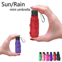 Pequeña moda plegable paraguas lluvia mujeres regalos hombres mini bolsillo parasol niñas anti-uv impermeable contemporádas paraguas portátiles
