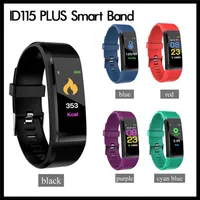 ID115 Plus Smart Bracelet Fitness Tracker Smart Watch Herzfrequenz Watchband Smart Band für Apple Android-Mobiltelefone mit Retail Boxa08