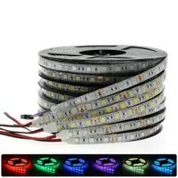 LED-Streifen-flexibles LED-Lichtband wasserdichte RGB-Streifen 5050 DC12V 60LEDS / M Weiß-warmes weißes blaues grünes rot 5m / lot