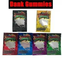 Whosale 6 종류의 Dank Gummies Mylar Bag 500mg Edibles 포장 냄새 증거 재사용 가능한 지퍼 파우치 패키지 쿠키 마른 허브 담배 꽃 가방