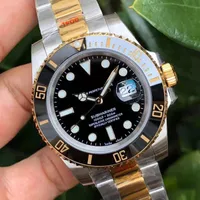 2021 Mens montres 40mm lunette en céramique en acier en acier inoxydable en acier inoxydable Movypment Green Reloj de Lujo Sapphire 5ATM Watch Watch