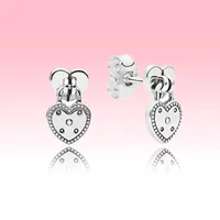 Love Heart Pendant Stud Earring Women Wedding Jewelry for Pandora 925 Sterling Silver luxury designer Earrings with Original box set