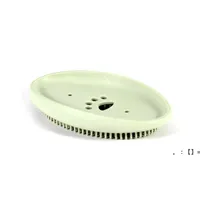 Silikon-Seifenschalen mit Pinsel saubere Duschraumseifenhalter Mehrzweck nettes Geschenk für Frauen RRE11282